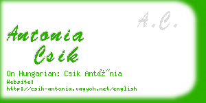 antonia csik business card